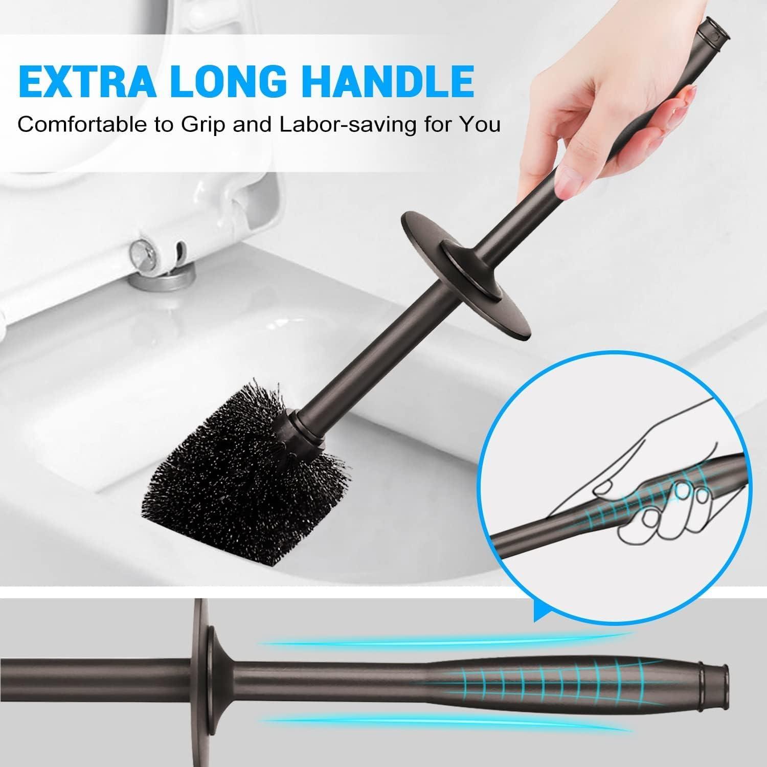 2 Pack Scrub Brush with Comfortable Grip,BITOPE Stiff Bristles Scrubbing  Cleaning Brushes, Heavy Duty Scrub Brush Set for Bathub, Tile