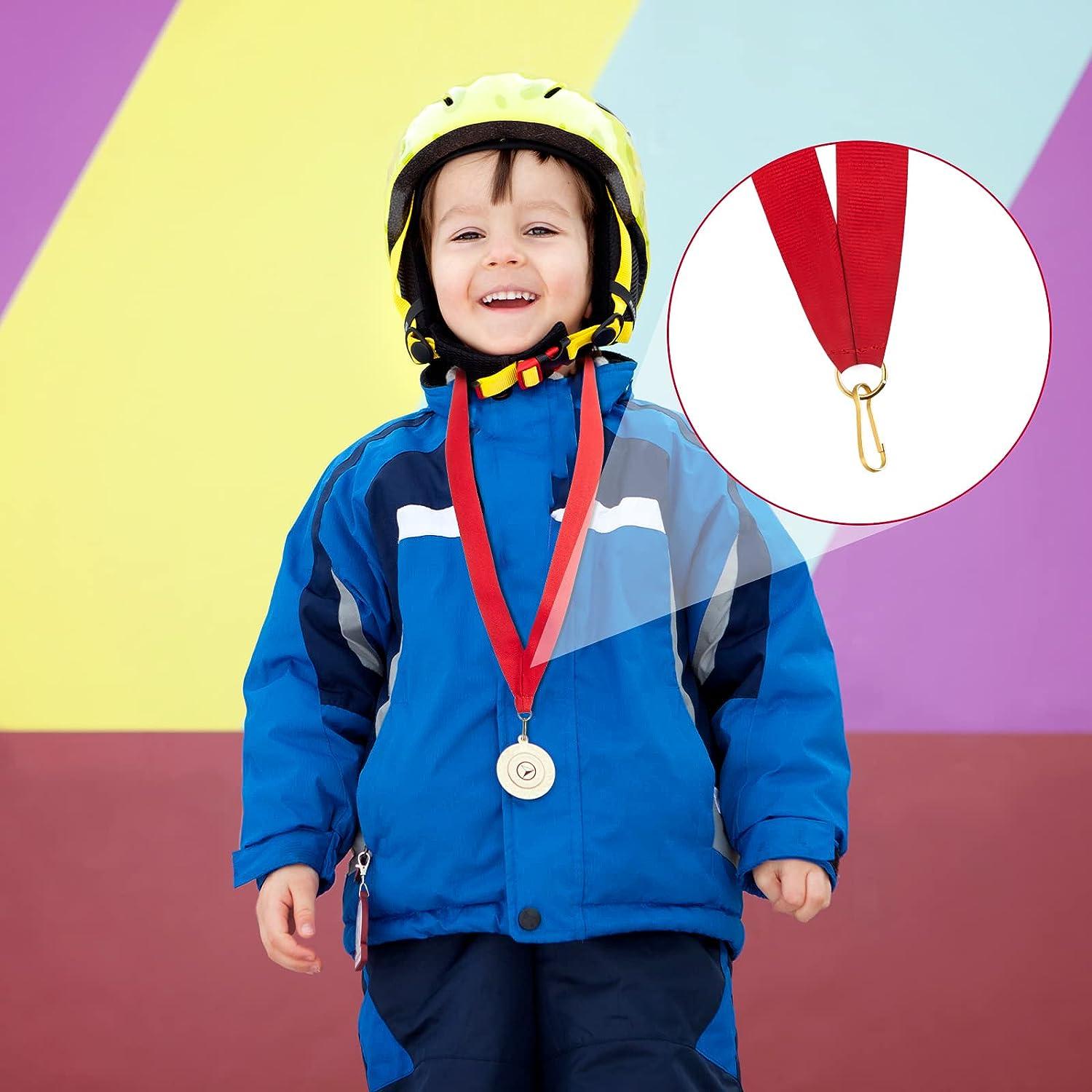 30 Pieces Award Ribbon Medal Ribbons Neck Ribbons for Medals Flat Medal