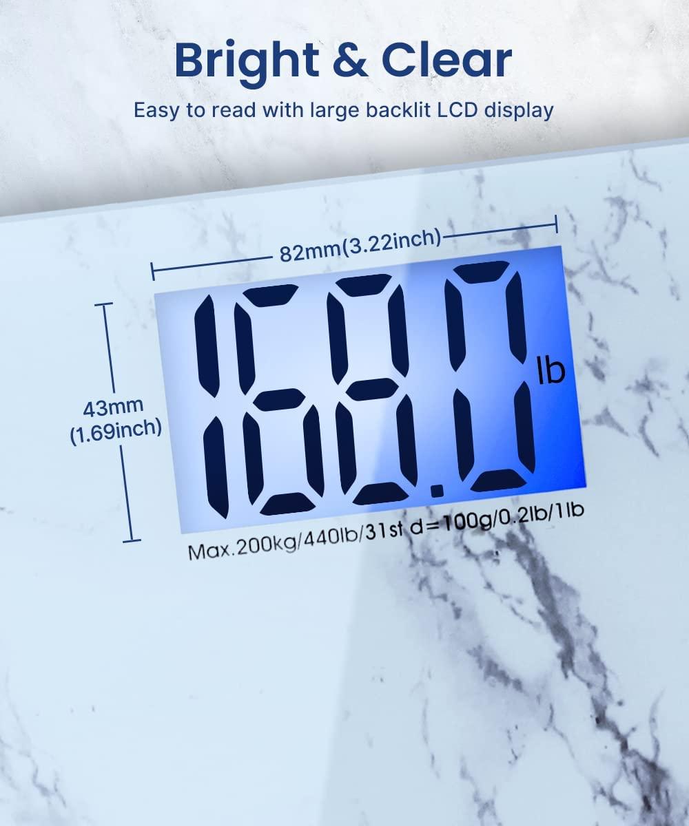 Poplar Home Products Digital Bathroom Scales for Accurate Body  Weight – Ultra Thin, Bamboo Scale – Auto Step On Design – 4 Precision Weight  Sensors – Batteries Included : Health & Household