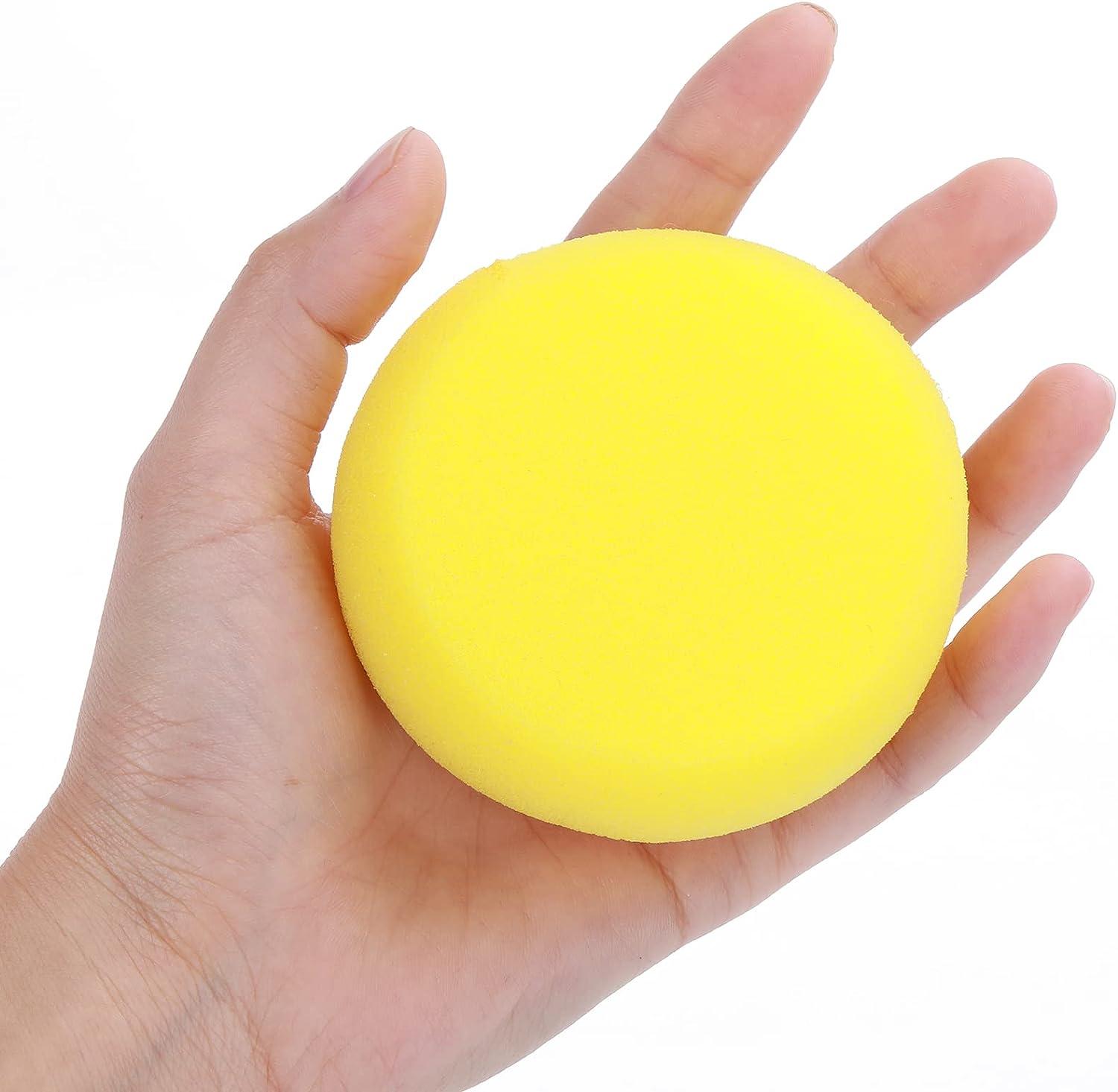 12 Pcs Yellow Round Painting Sponges Synthetic Artist Sponges Face