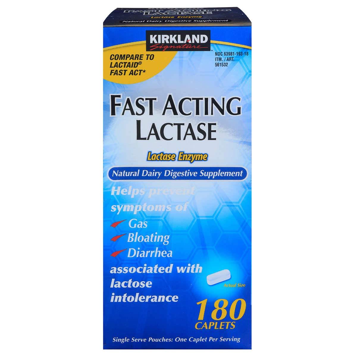 Kirkland Signature Fast Acting Lactase Enzyme Digestive Support