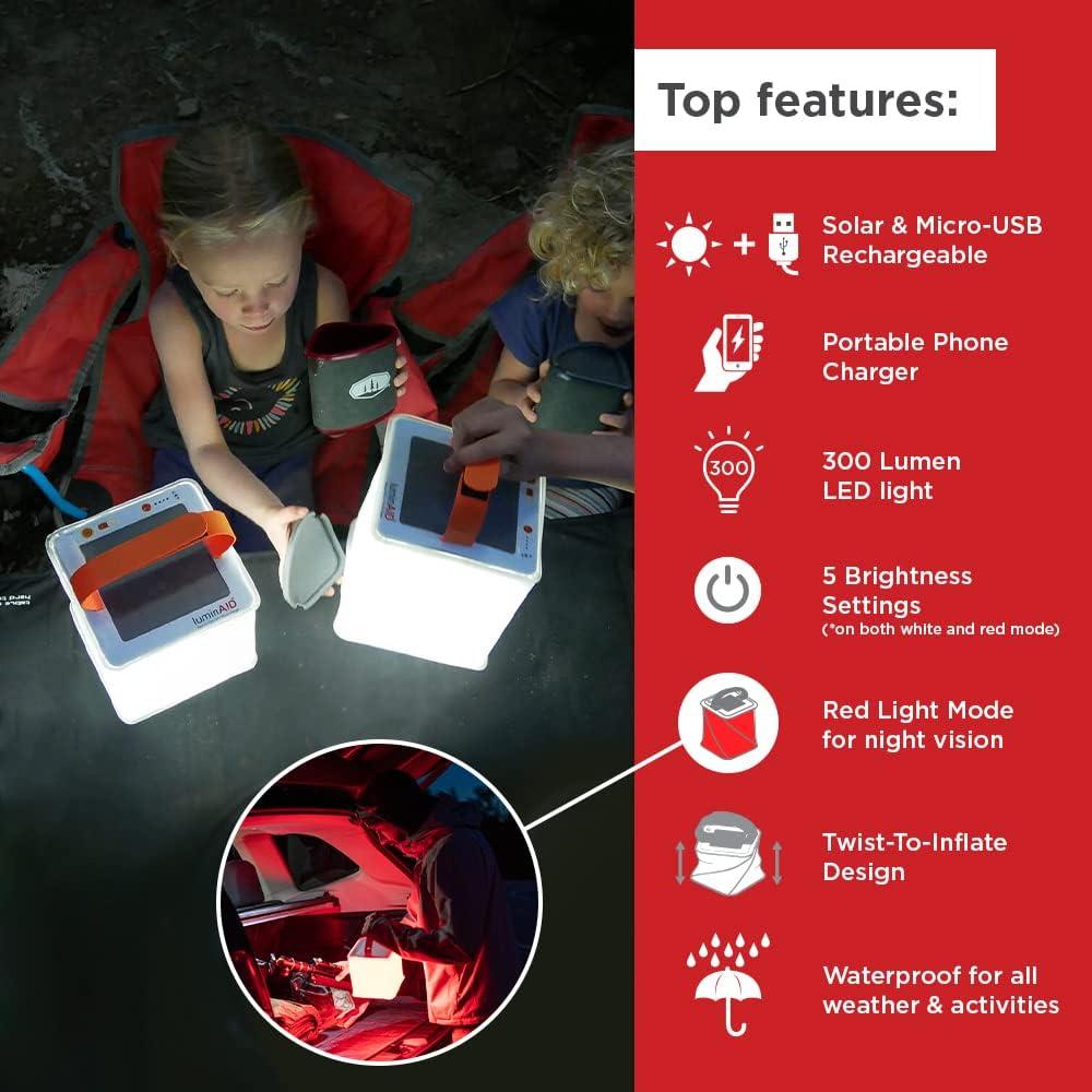 LuminAID 2-in-1 Solar Camping Lantern and Phone Charger