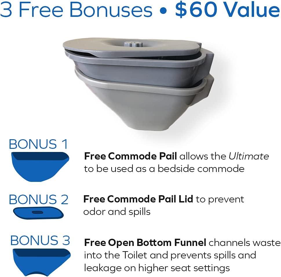 Ultimate Raised Toilet Seat with Armrests Most Comfortable and