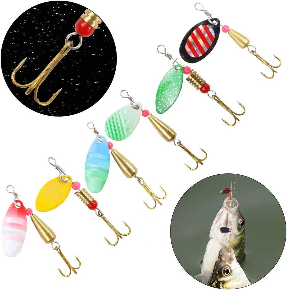 Fishing Spoons Metal Lures Kit,30Pcs Colorful Hard Spinner Baits