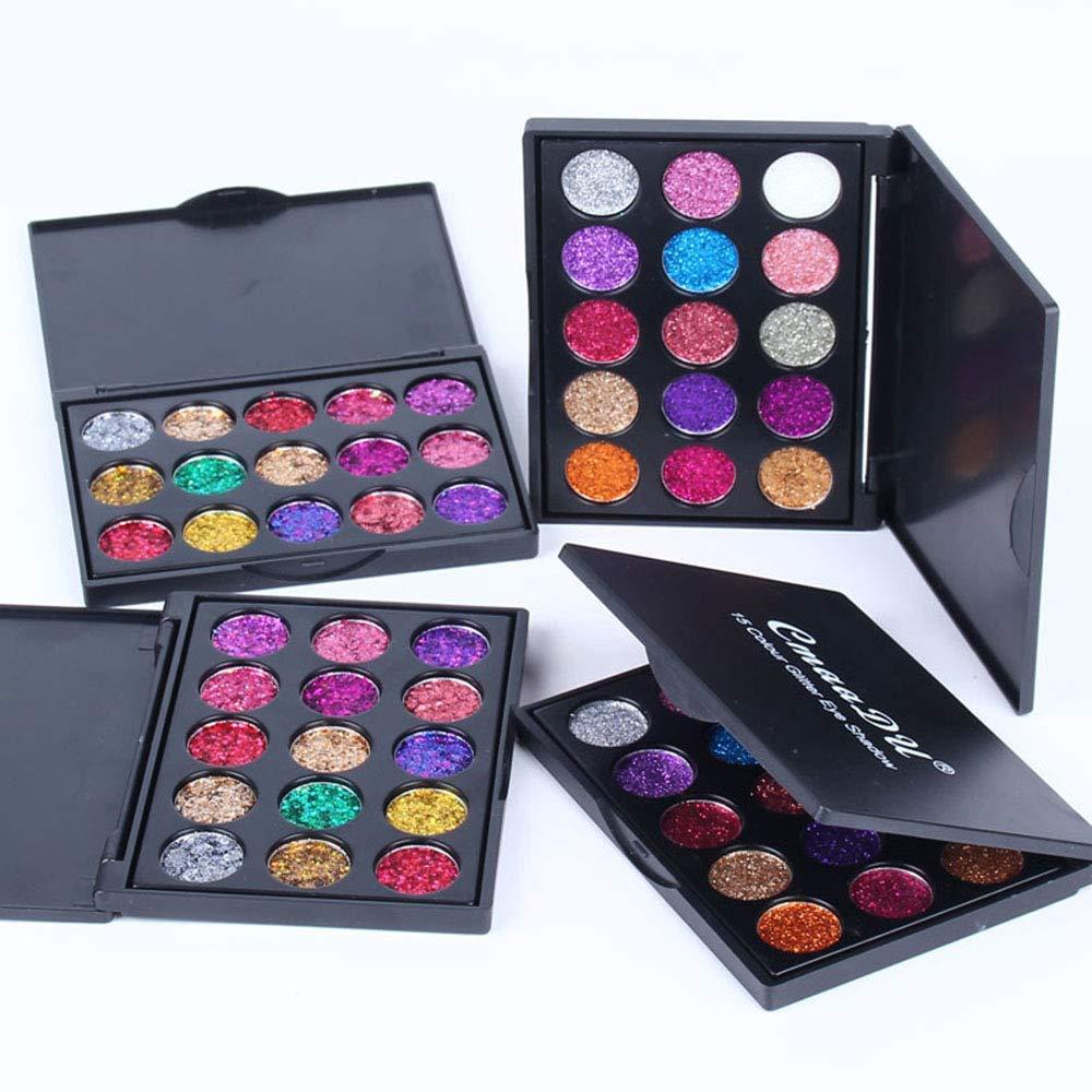 15 Colors Glitter Shimmery Sparkle Glittery Eyeshadow Makeup
