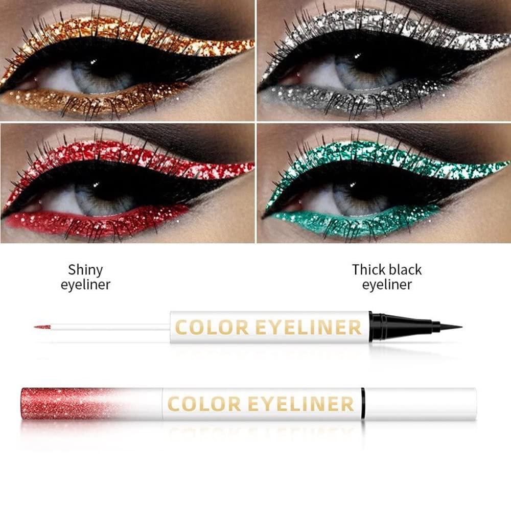 UOCK Double Ended Eyeliner Set Black & Metallic Liquid Eyeliner