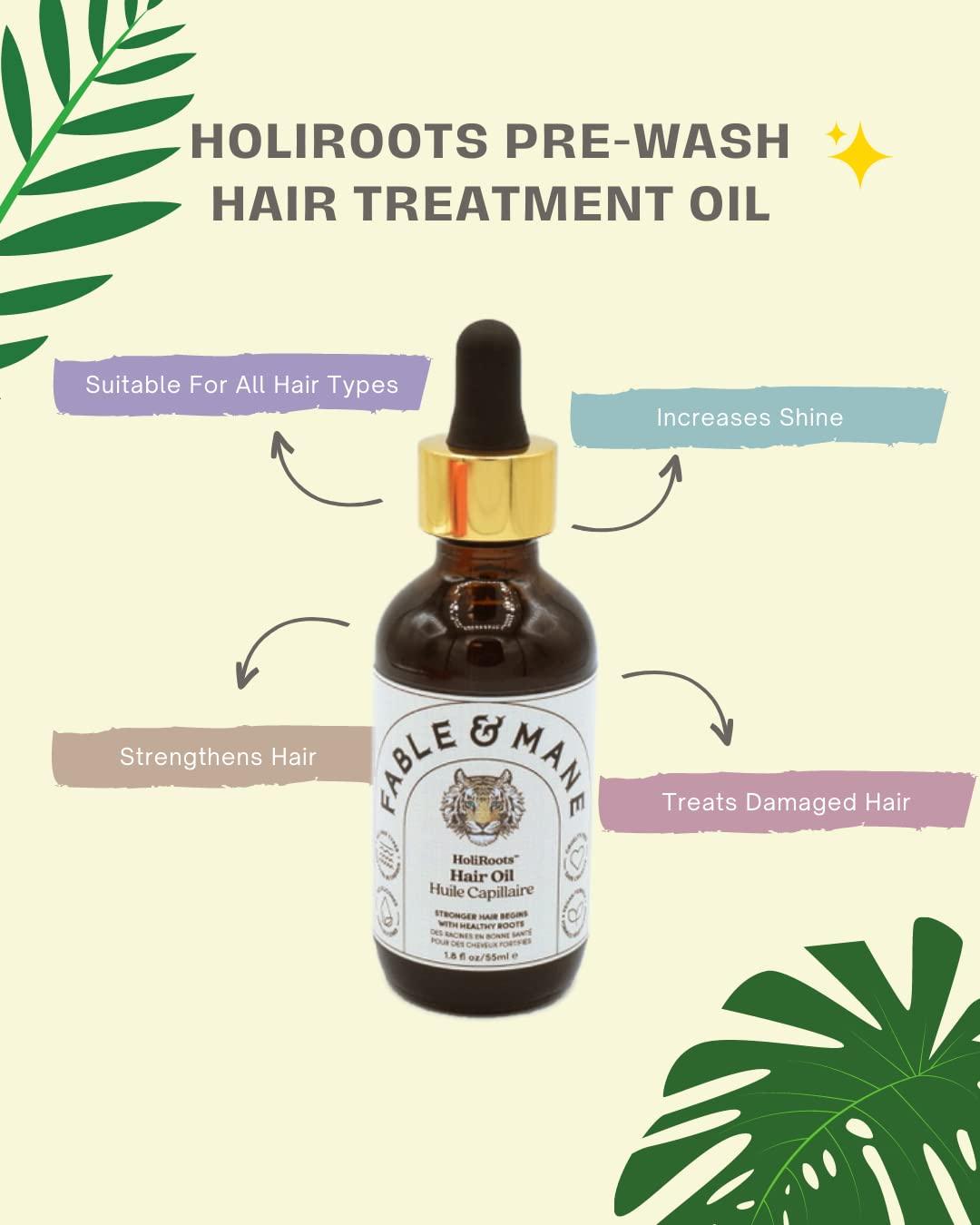 Fable and Mane PreWash Hair Oil 1.8 oz Nourishing and Rejuvenating