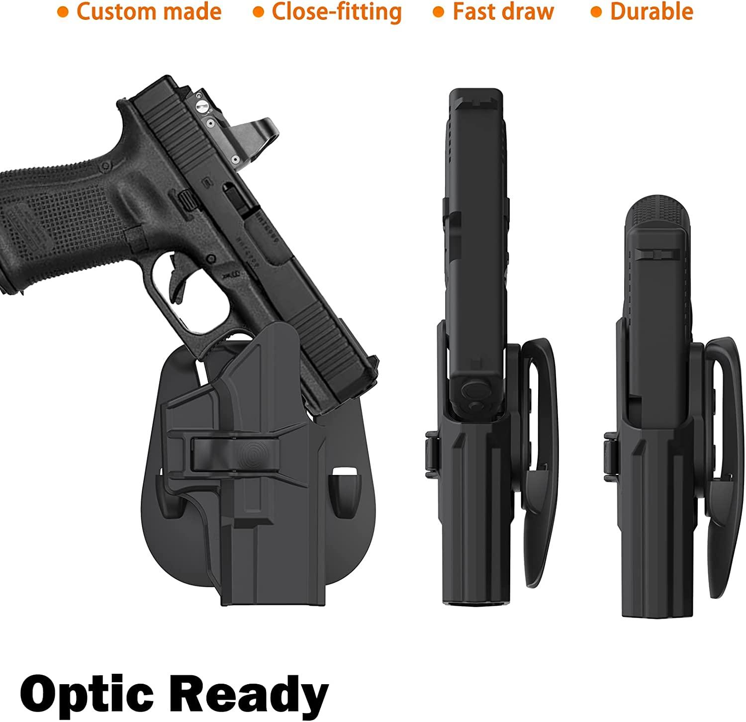 G19 Holster, OWB Paddle Holster for Glock 19 19X 44 45 Gen 1 2 3 4 5