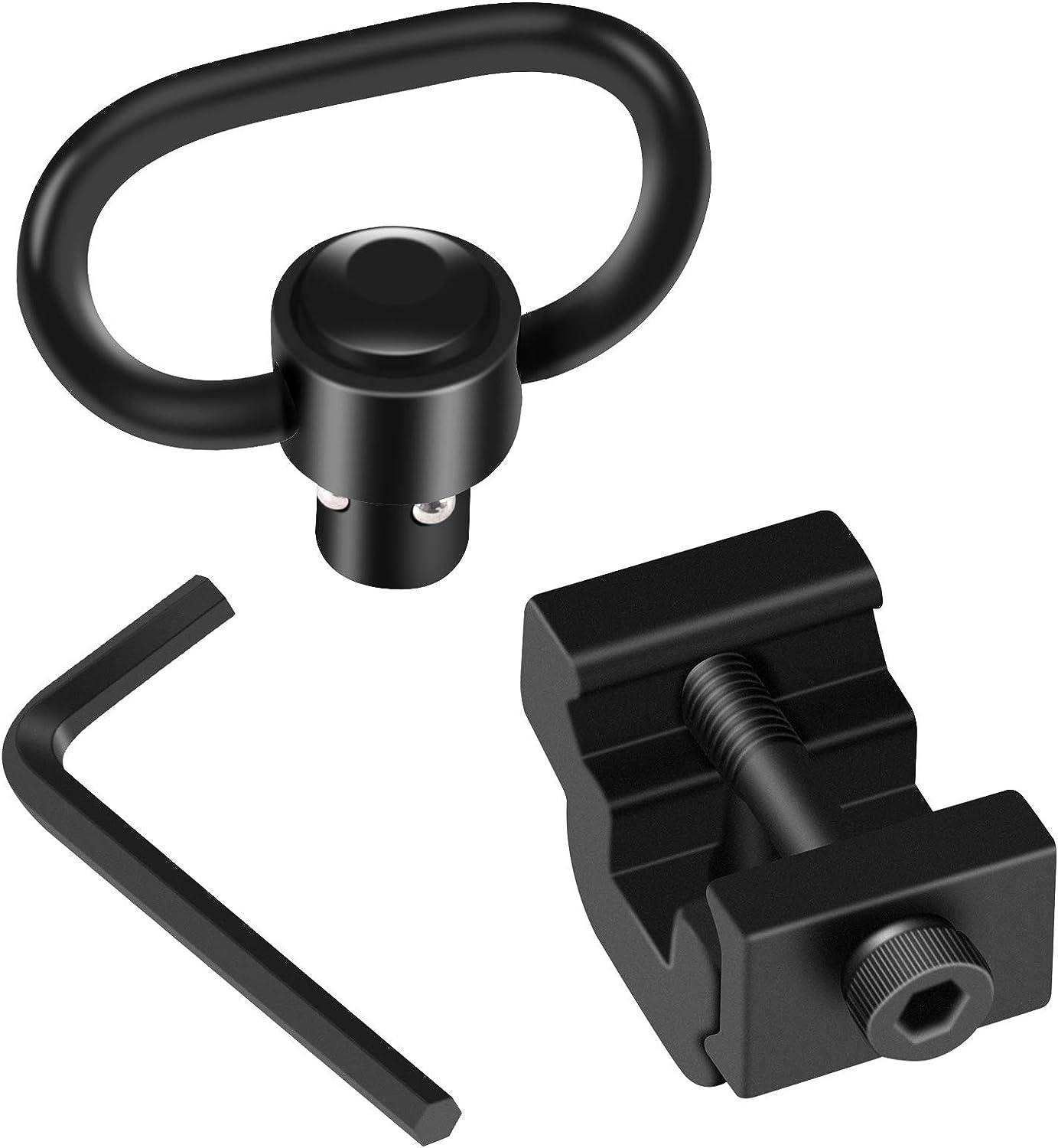LONSEL 360 Rotation Picatinny Sling Swivel Mounts, 2 Point and