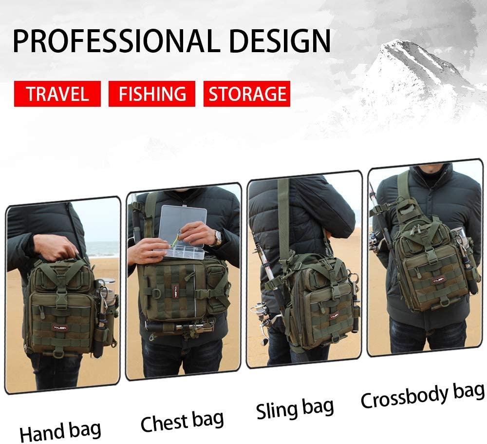 BLISSWILL Fishing Backpack Outdoor Tackle Bag Large Fishing Tackle