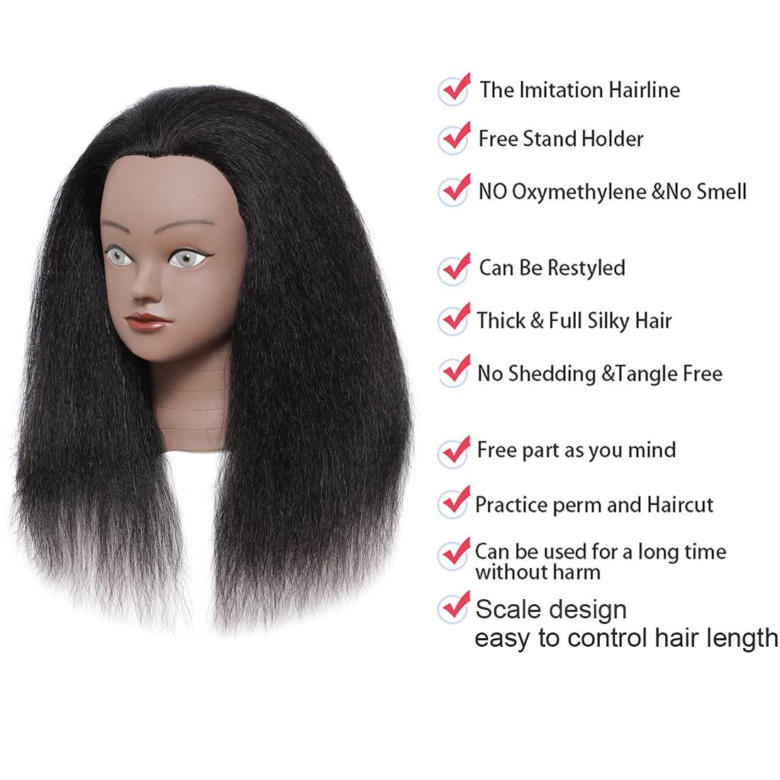 Mannequin Head with Human Hair Mannequin Head 14 inch 100 Real