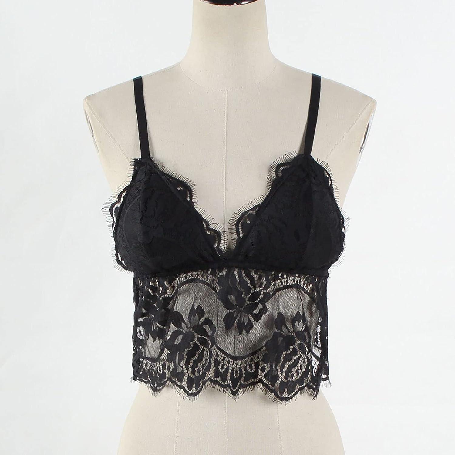 Black Fancy Lace Bra Panty Set (Small) at  Women's Clothing store