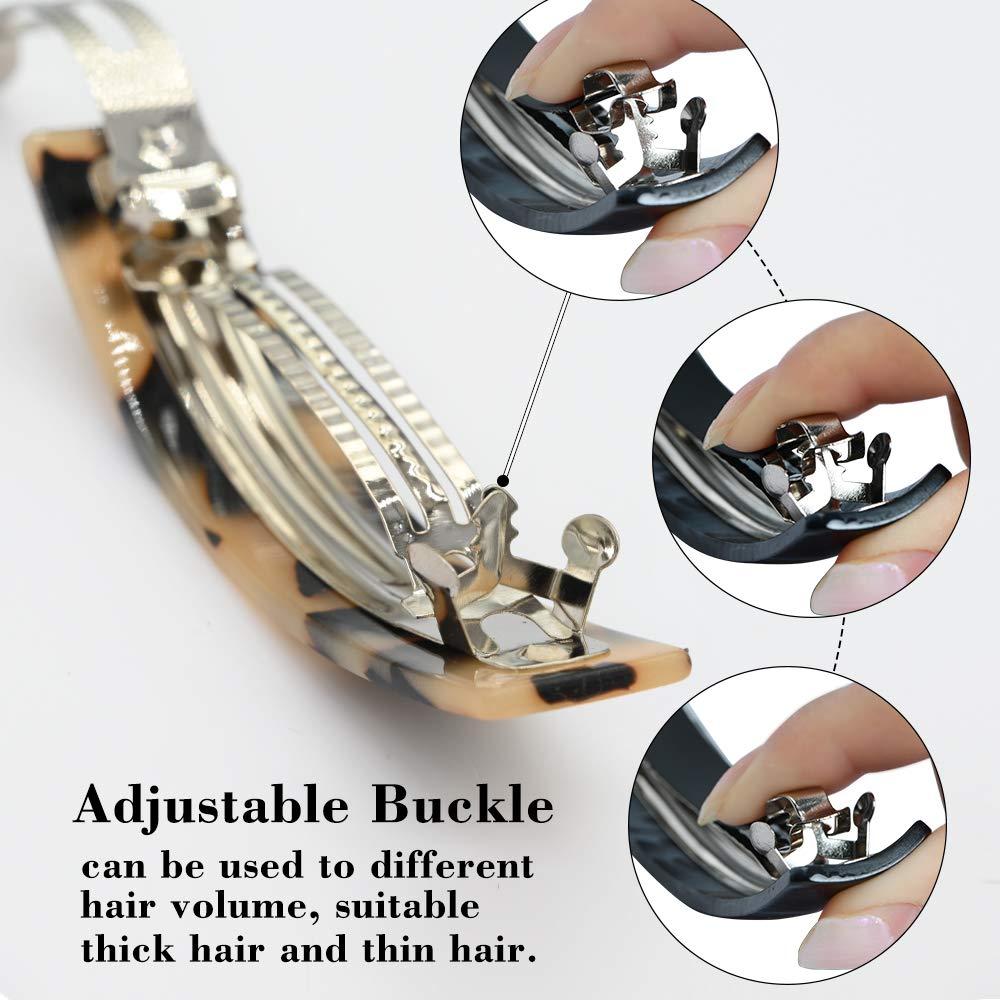 6 Packs Large Hair Barrettes for Women Tortoise barrettes for thick