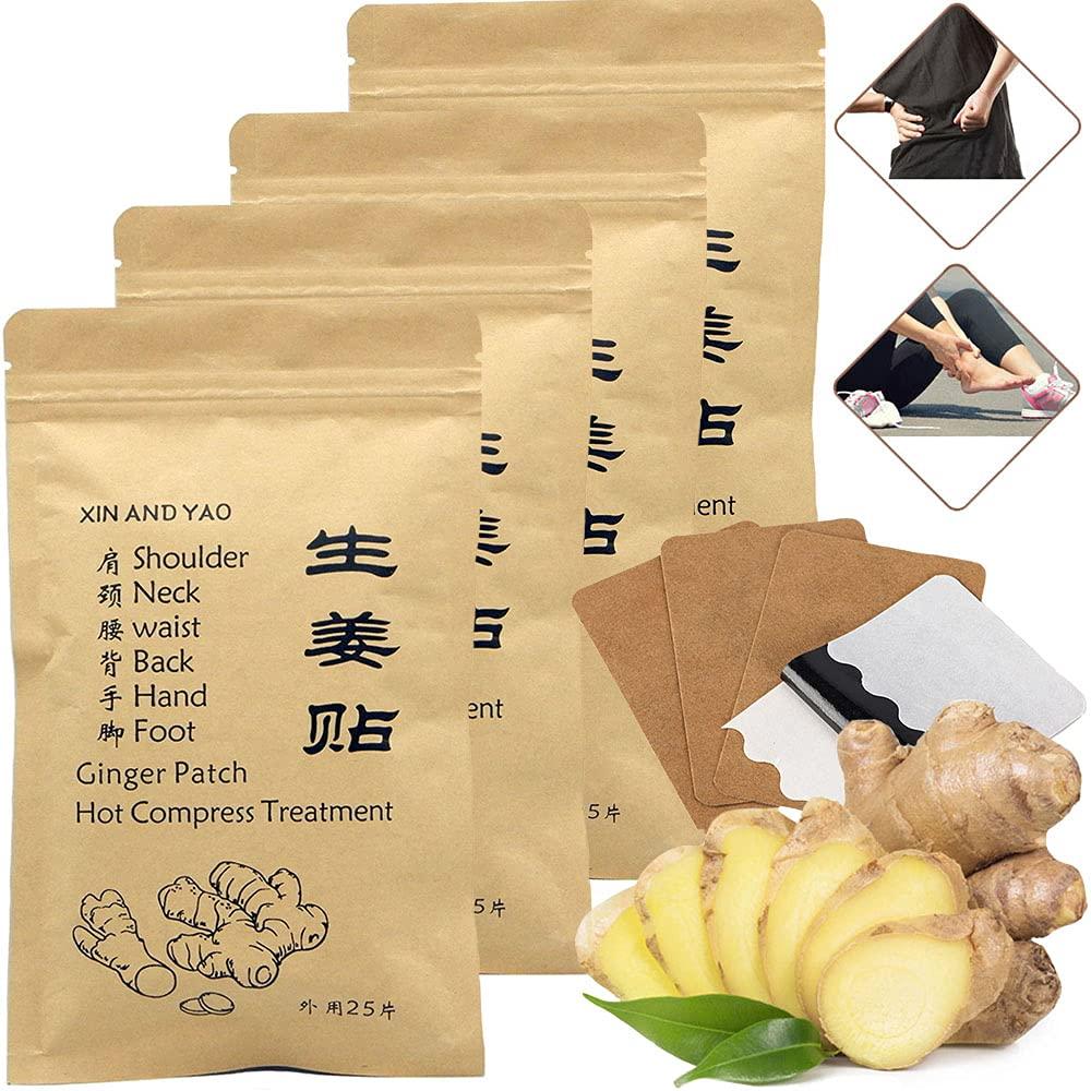 100pcs SelfHeating Ginger Patch for Pain Relief and Blood Circulation