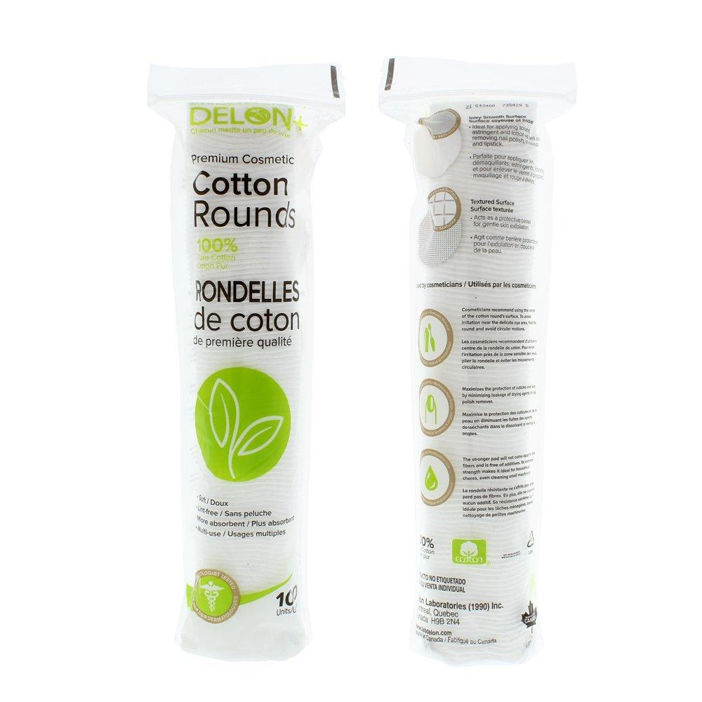 DELON Premium Cosmetic Cotton Rounds 300 Count Soft & Absorbent