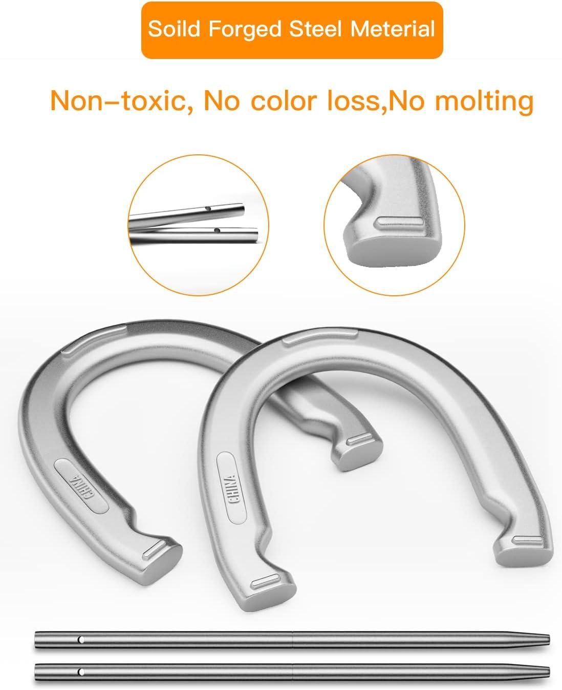 NQV Horseshoe Outside Game,Horse Shoe Game Kit,Horseshoe Set on Lawn