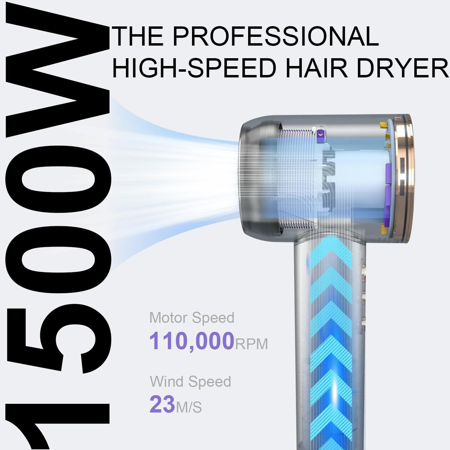 High Speed Hair Dryer | 110 000 RPM Brushless Motor
