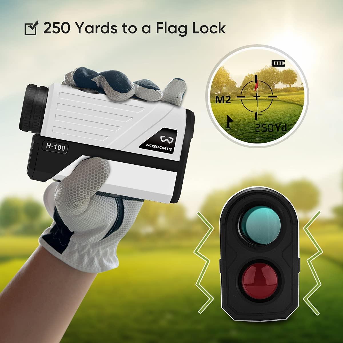 Wosports Golf Rangefinder 800 Yards Laser Distance Finder with Slope FlagLock with Vibration