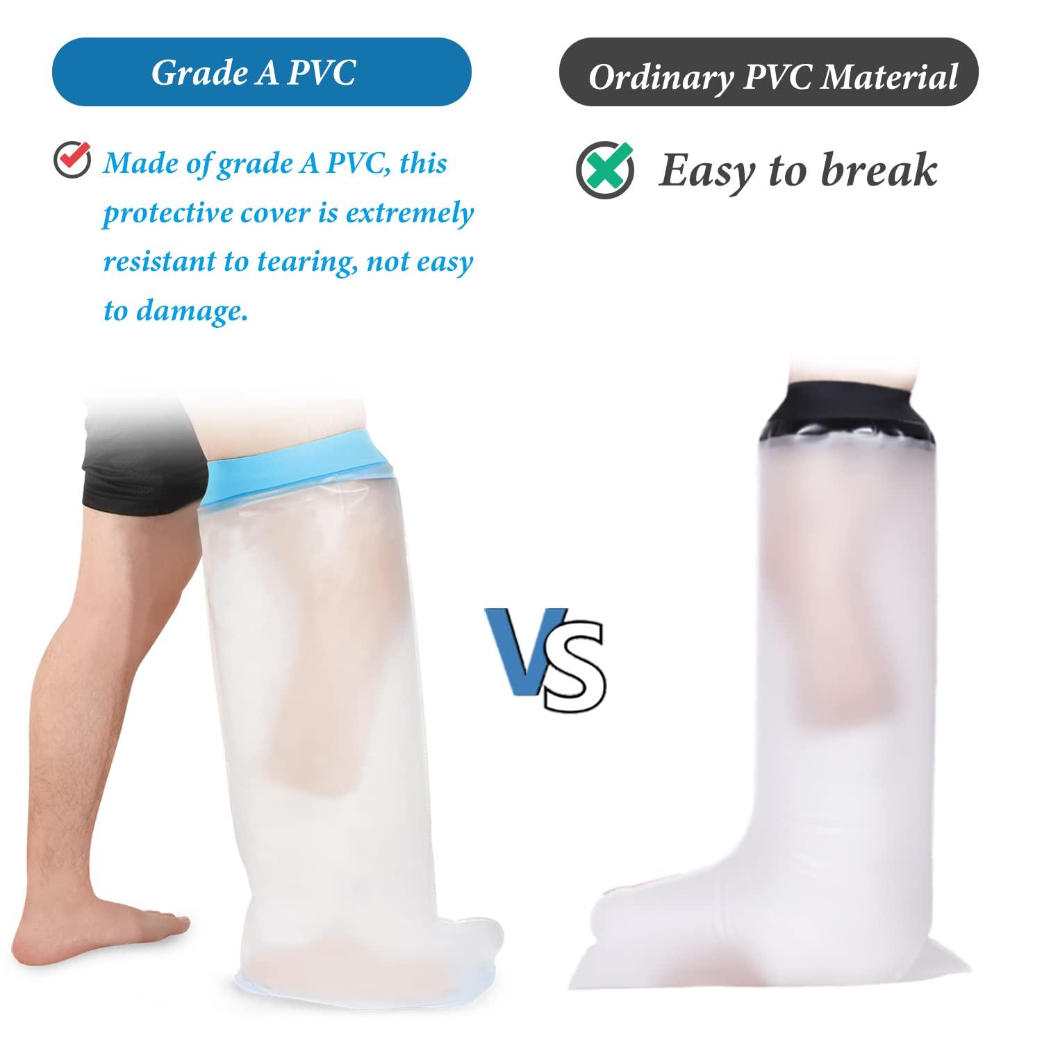 Sumifun Waterproof Extra Large Leg Cast Cover Adult Shower Protector with NonSlip Padding