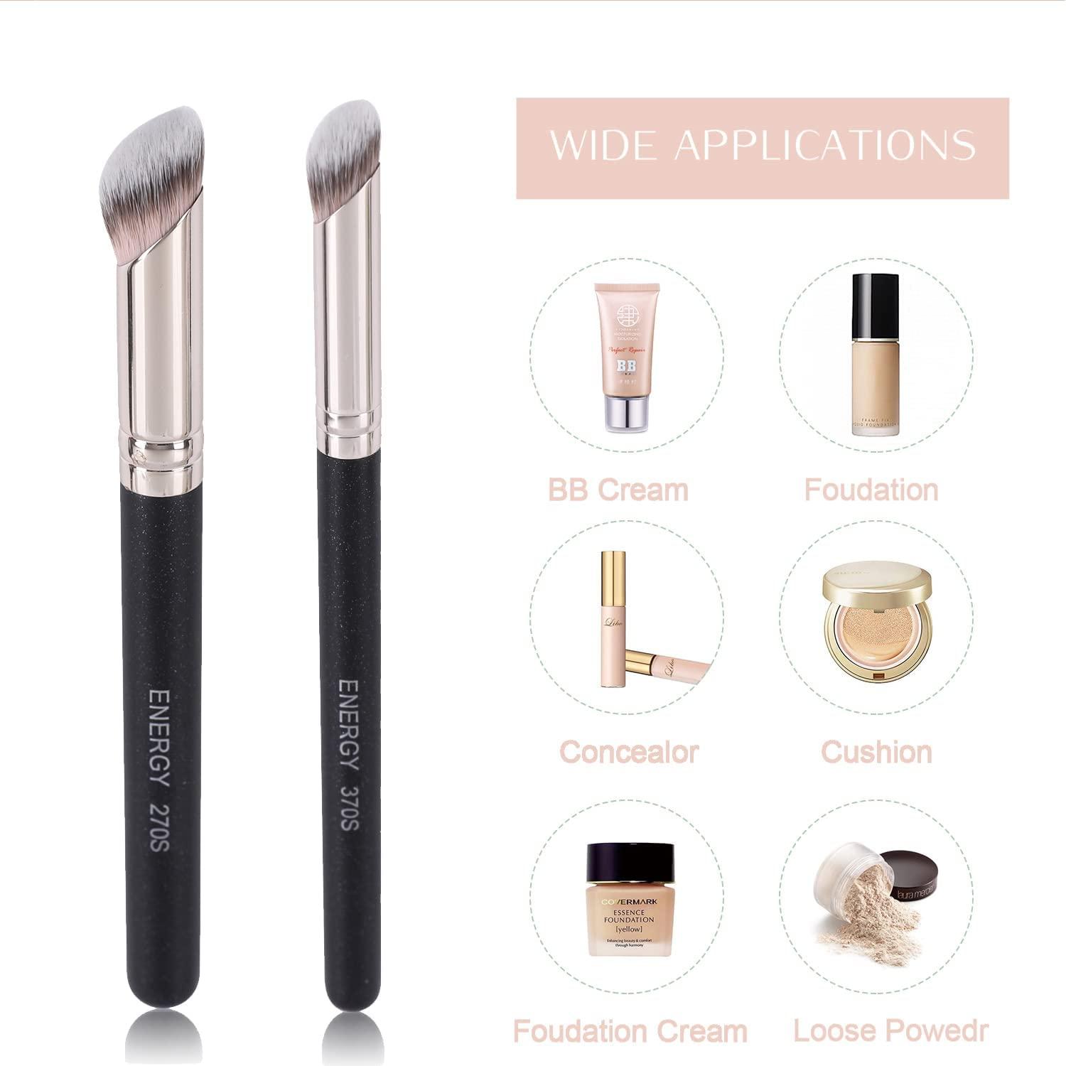 ENERGY Foundation Brushes Set Angled Foundation Brush & Mini