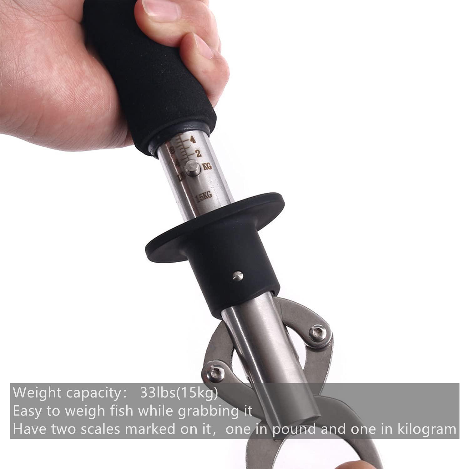 Professional Fish Gripper with Scale Stainless Steel Fish Holder