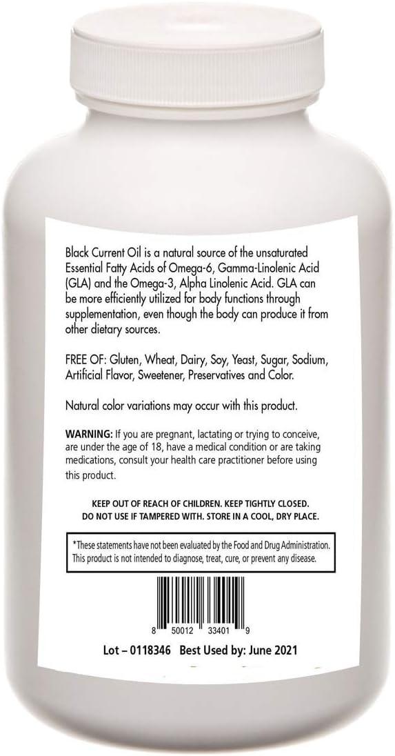 Biogenic Foods Black Currant Seed Oil Essential Fatty Acid 140 mg of