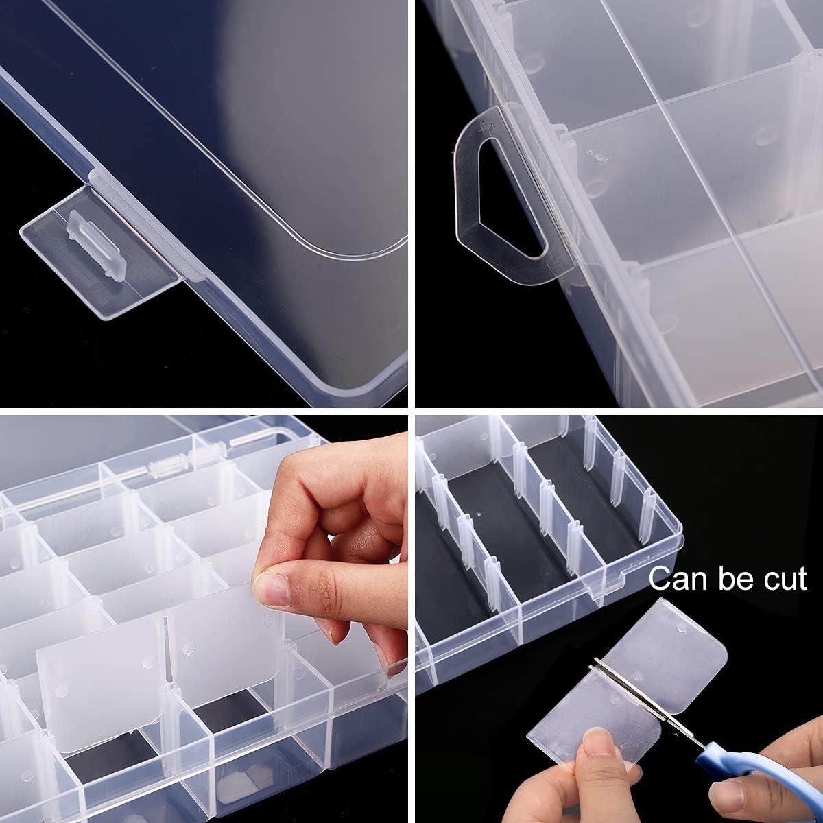 UOONY 3 Pack 36 Grids Plastic Organizer Box Craft Storage with