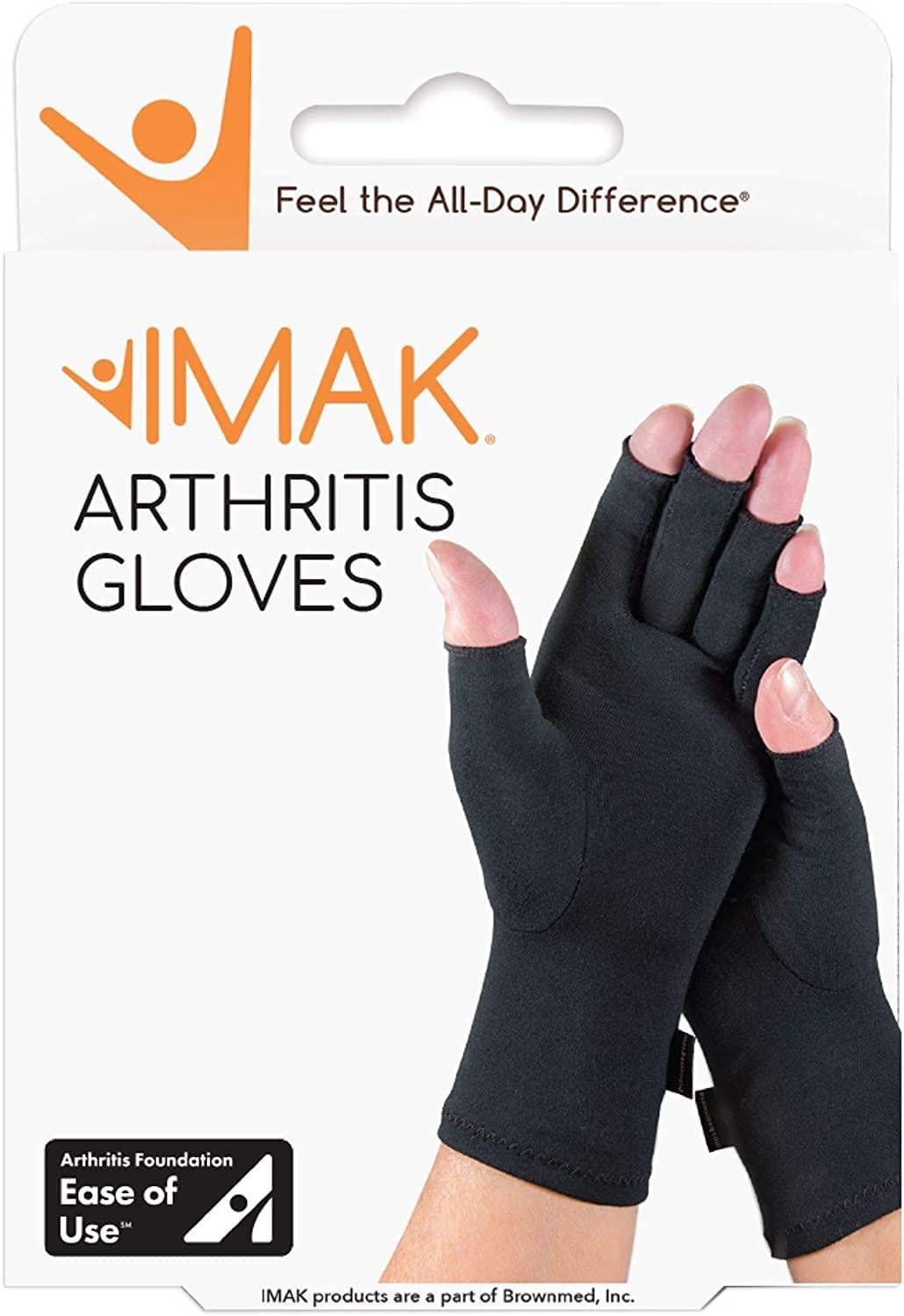 IMAK Compression Arthritis Gloves, Medium Premium Arthritic Joint Relief Hand Gloves for