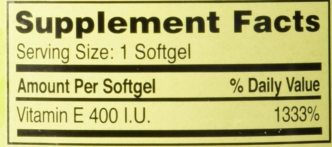 Spring Valley E Vitamin Dietary Supplement Softgels 500 ct 500 Count