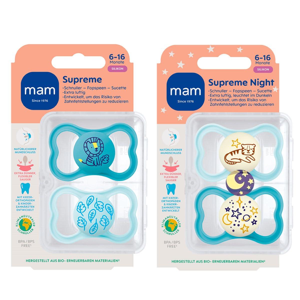 e recensioni per Mam Original Night Ciuccio Luminoso in Set da 2 in