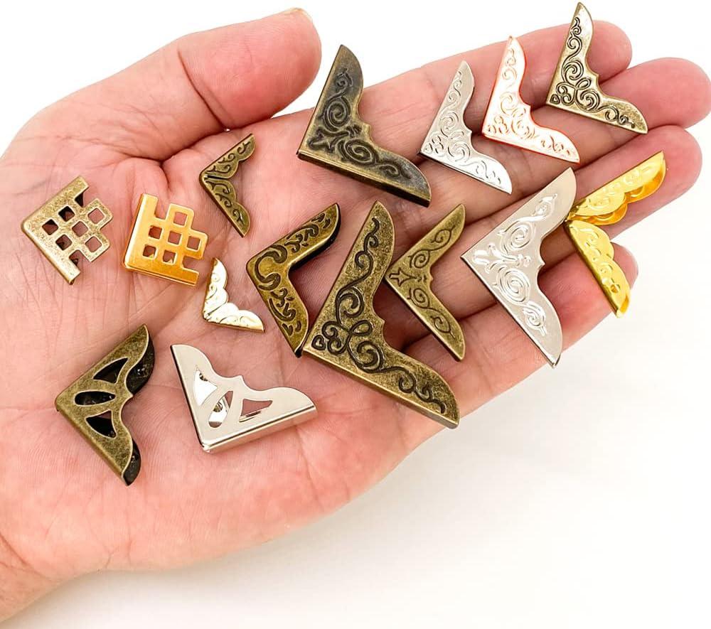 120 Pezzi Angoli Protettivi Per Libri - Metallici Retrò Per Album E Menu - Foto 8