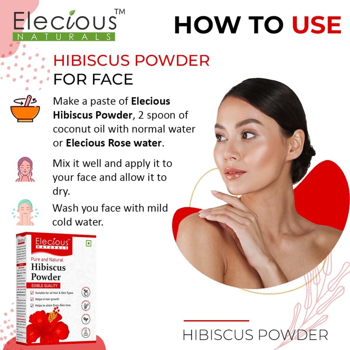 Elecious Hibiscus Powder for Hair Growth & Glowing Skin 200GM | Perfect for  Hair Pack Face Pack & Hibiscus Tea | Buy Now with Express International  Delivery | GoSupps.com