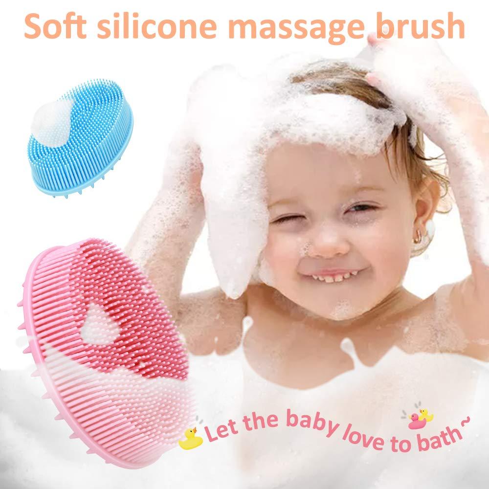 Exfoliating Silicone Body Scrubber for Shower 2 in 1 Silicone Bath and