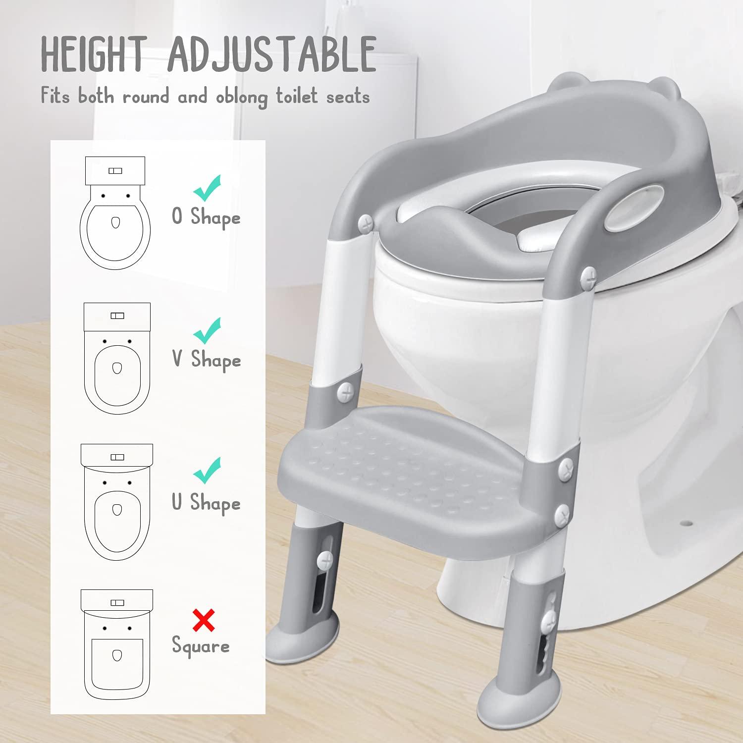 Potty Training Toilet Seat for Kids with Step Stool Ladder, Toddlers