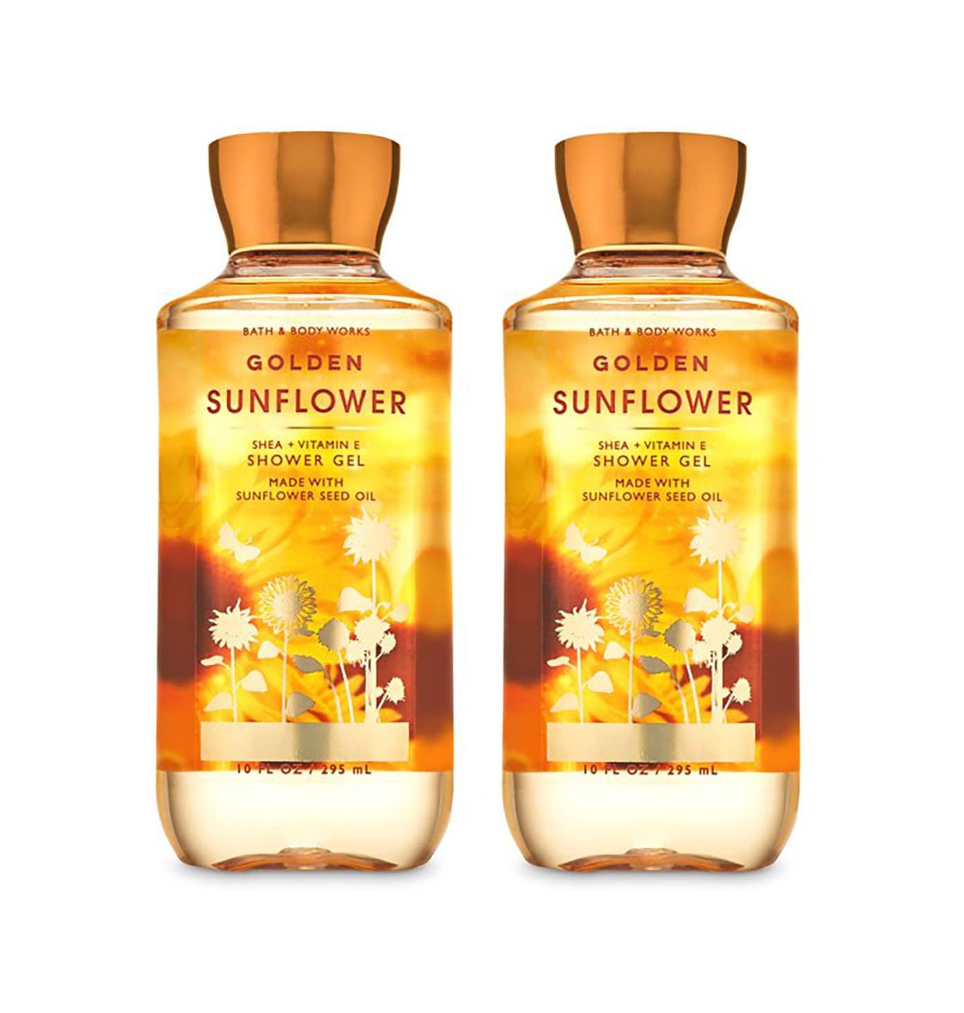 Bath and Body Works Golden Sunflower Shower Gel 10 Oz 2 Pack Golden