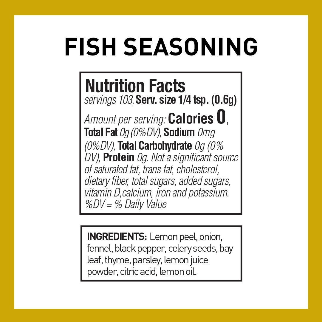 The Spice Hunter Fish Seasoning Blend 1.1oz Jar Authentic Flavors for