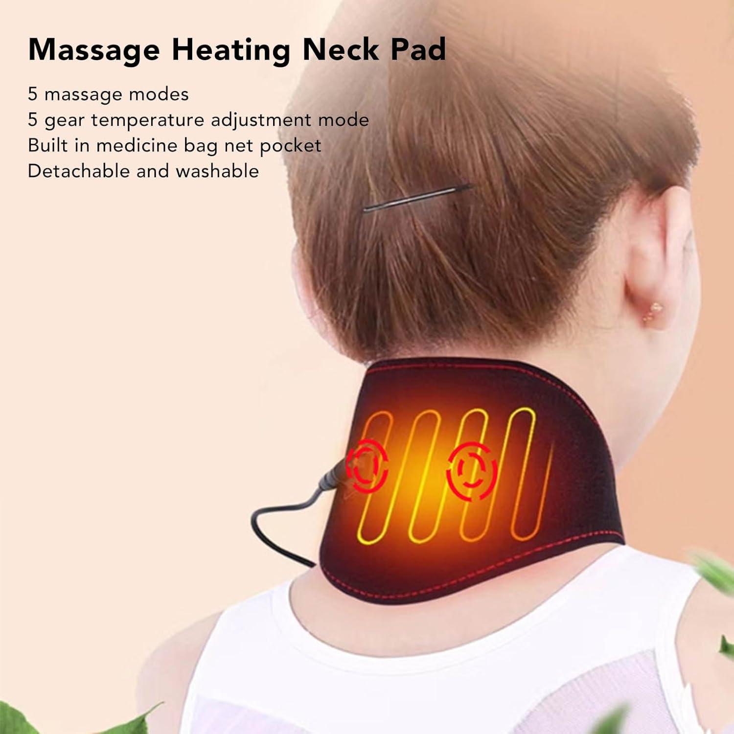 Buy USB Heated Neck Massage Device - 5-Speed Vibration Washable Wrap for  Home & Office Relief | Buy Now with Express International Delivery