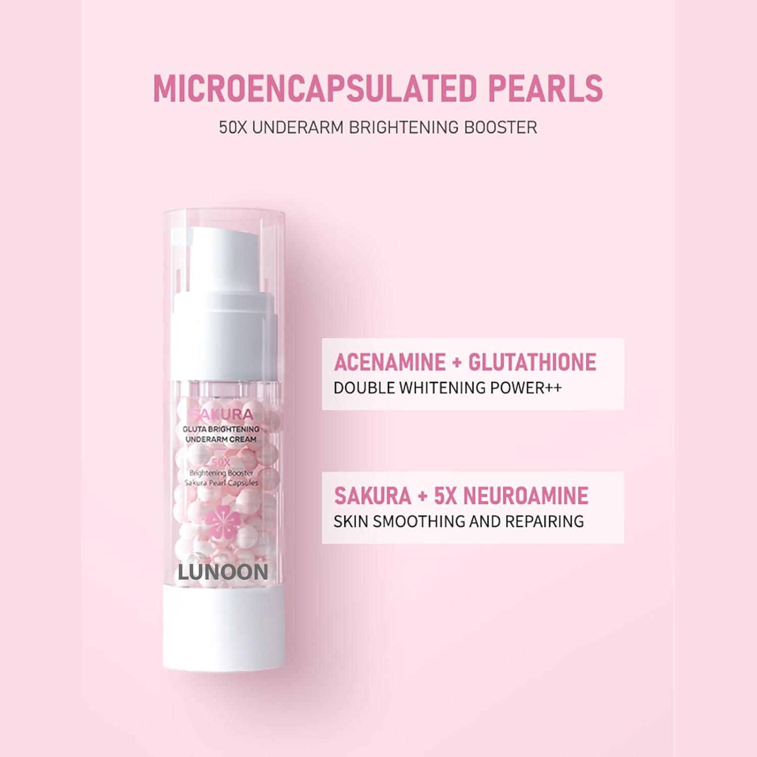 Sakura Gluta Brightening Booster Cream - Brightening Underarm Care & Pearl Capsules (1pc) - Fast International Shipping | Buy Now with Express International Delivery | GoSupps.com Sakura Gluta Brightening Booster Cream - Brightening Underarm Care & Pearl Capsules (1pc) - Fast International Shipping | Buy Now with Express International Delivery | GoSupps.com
