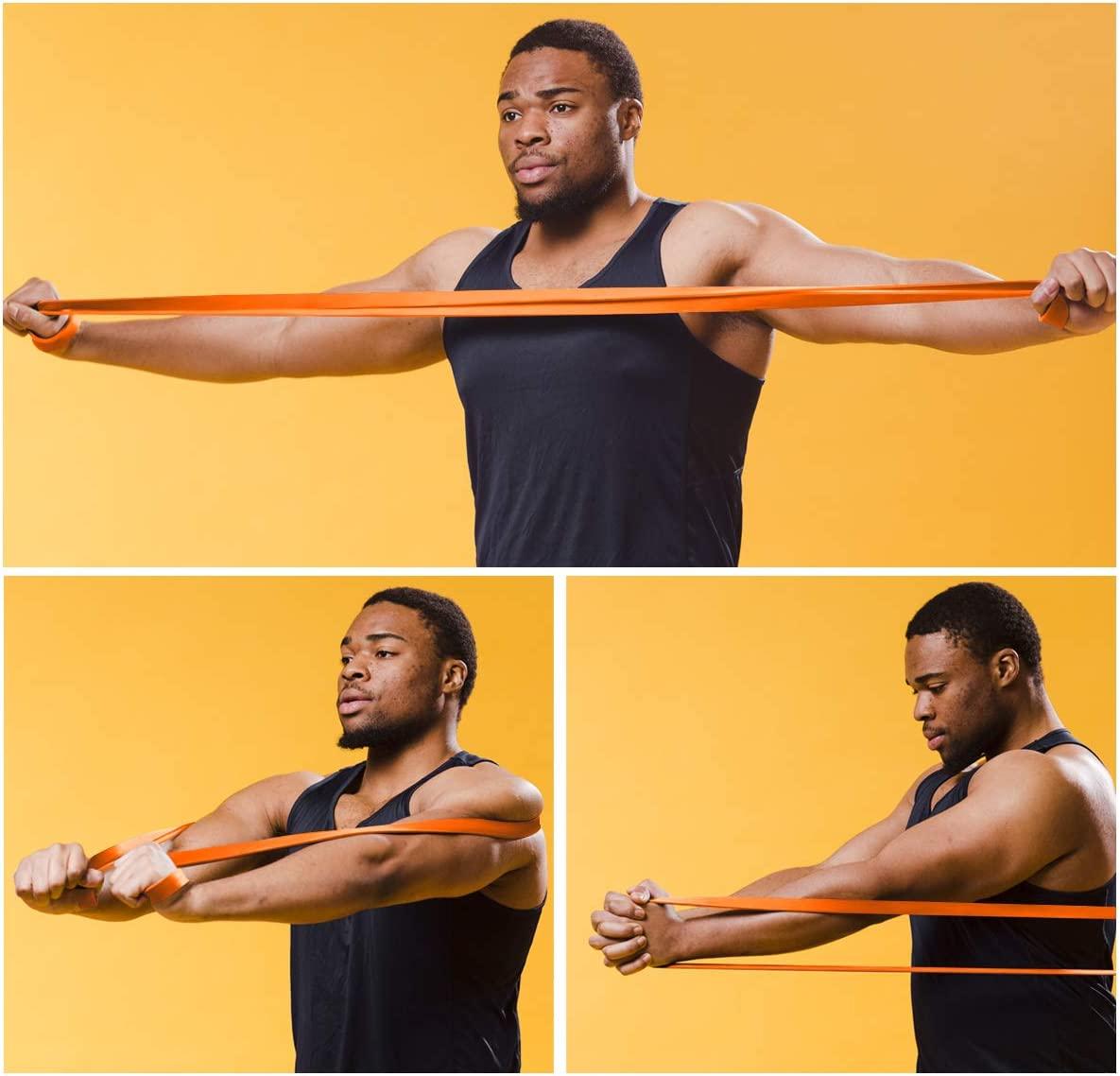 WSAKOUE Pull Up Bands Resistance Bands Pull Up Assist Band Exercise  Resistance Bands for Body Stretching Powerlifting Resistance Training  Orange-S