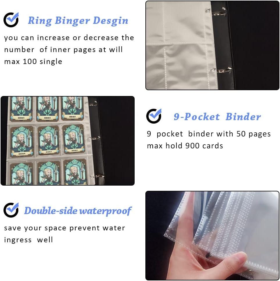 Pokemon Card Binder | 9 Pocket with 50 Sleeves | Holds up to 900 Cards |  School Gift for 1-18 Year Olds | Trading Card Display Case | Buy Now with  Express International Delivery | GoSupps.com