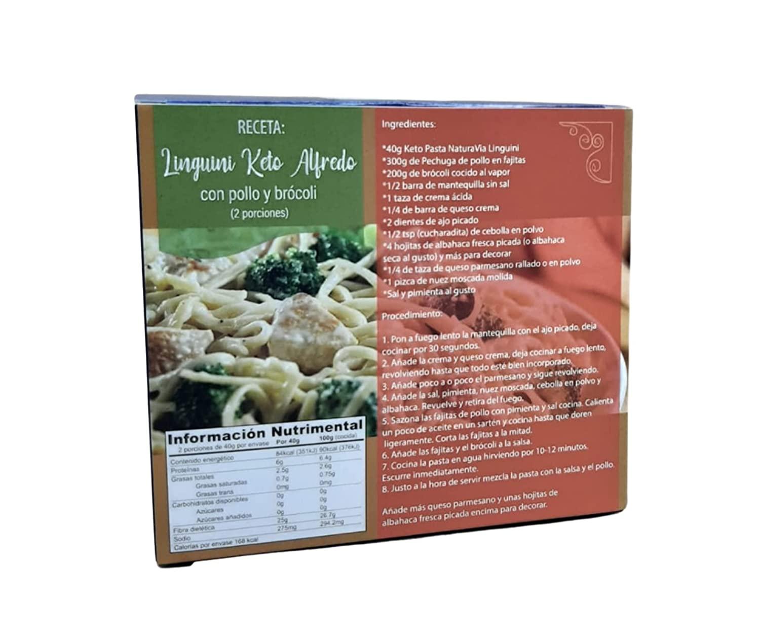 Linguini Pasta Keto 80g 2/40g Servings Cero Net Carbs Gluten