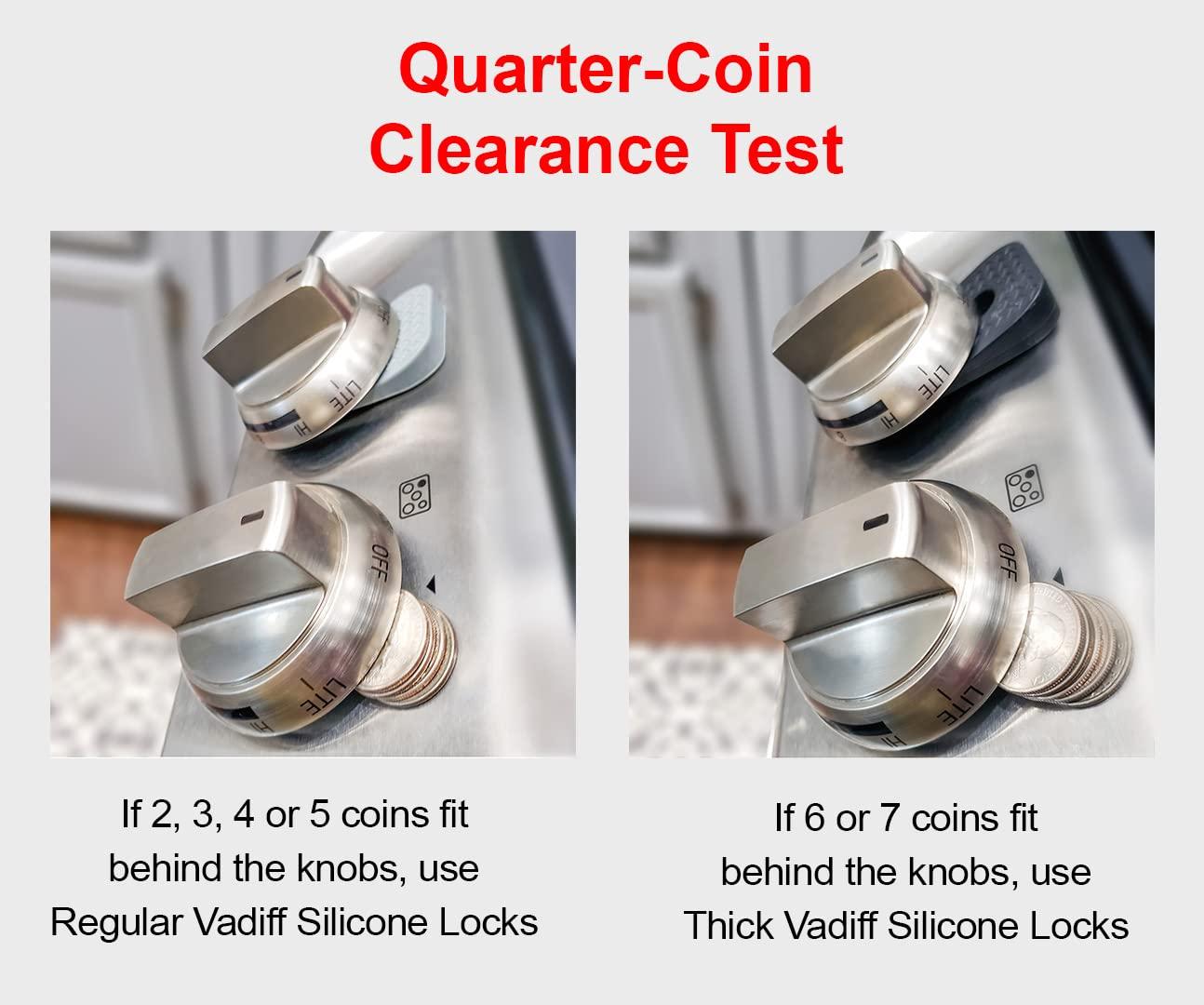 Vadiff Silicone Gas Stove Child Safety Knob Locks Oven Knob Guard (5