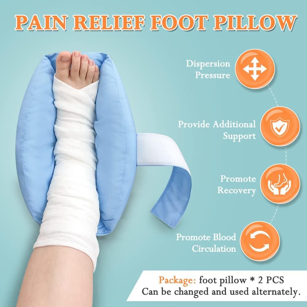 Foot Support Pillow Heel Protectors Foot Cushion for Pressure Sores Ulcer  Ankle Protector Bed Sore Pads Cushion Foot Rest Pillow Supports Leg Sore