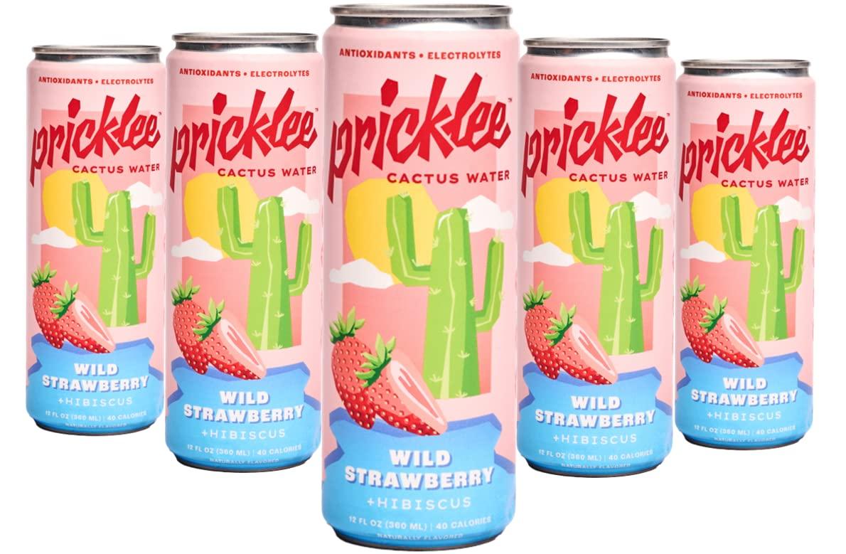 Pricklee Strawberry Hibiscus Cactus Water Antioxidant & Electrolyte