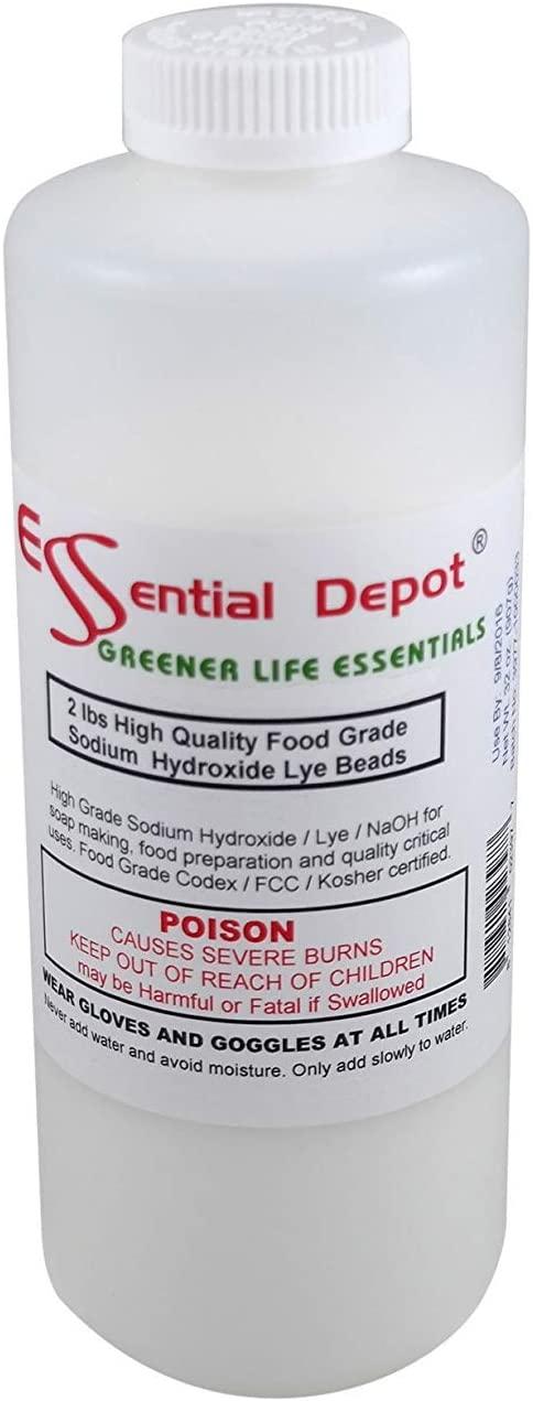 Sodium Hydroxide Lye Micro Beads - Food Grade - USP - 1 lb: Essential Depot