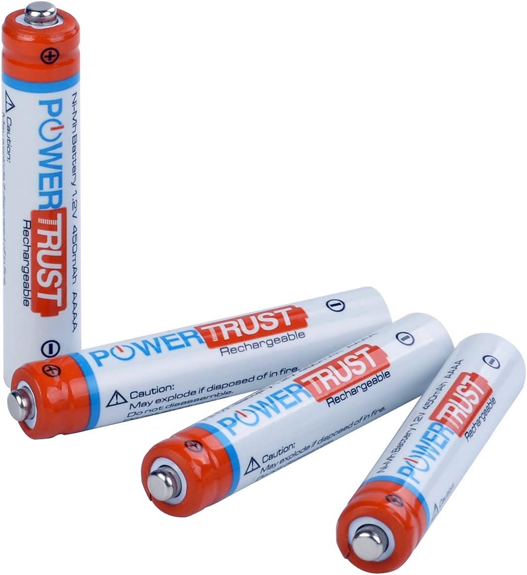 PowerTrust Rechargeable AAAA Batteries for Surface Pen Active Stylus and More Devices,1.2V