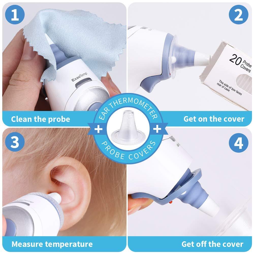 200 Pcs Ear Thermometer Probe Covers, Refill Caps, Lens Filters Compatible  for All Braun ThermoScan Models and Other Types of Digital Thermometers  Disposable Covers (200 pcs)