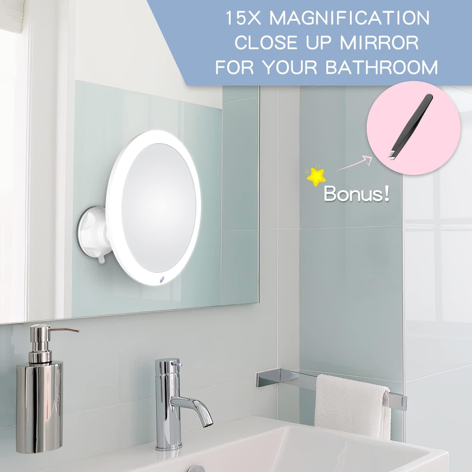 15x Magnifying Mirror With Light