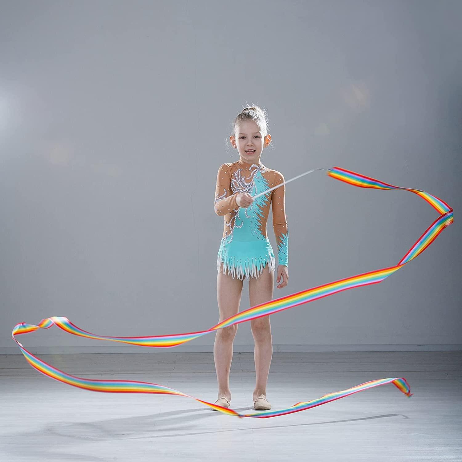 YGEOMER 12pcs Dance Ribbons Gymnastics Ribbon Streamers for Artistic