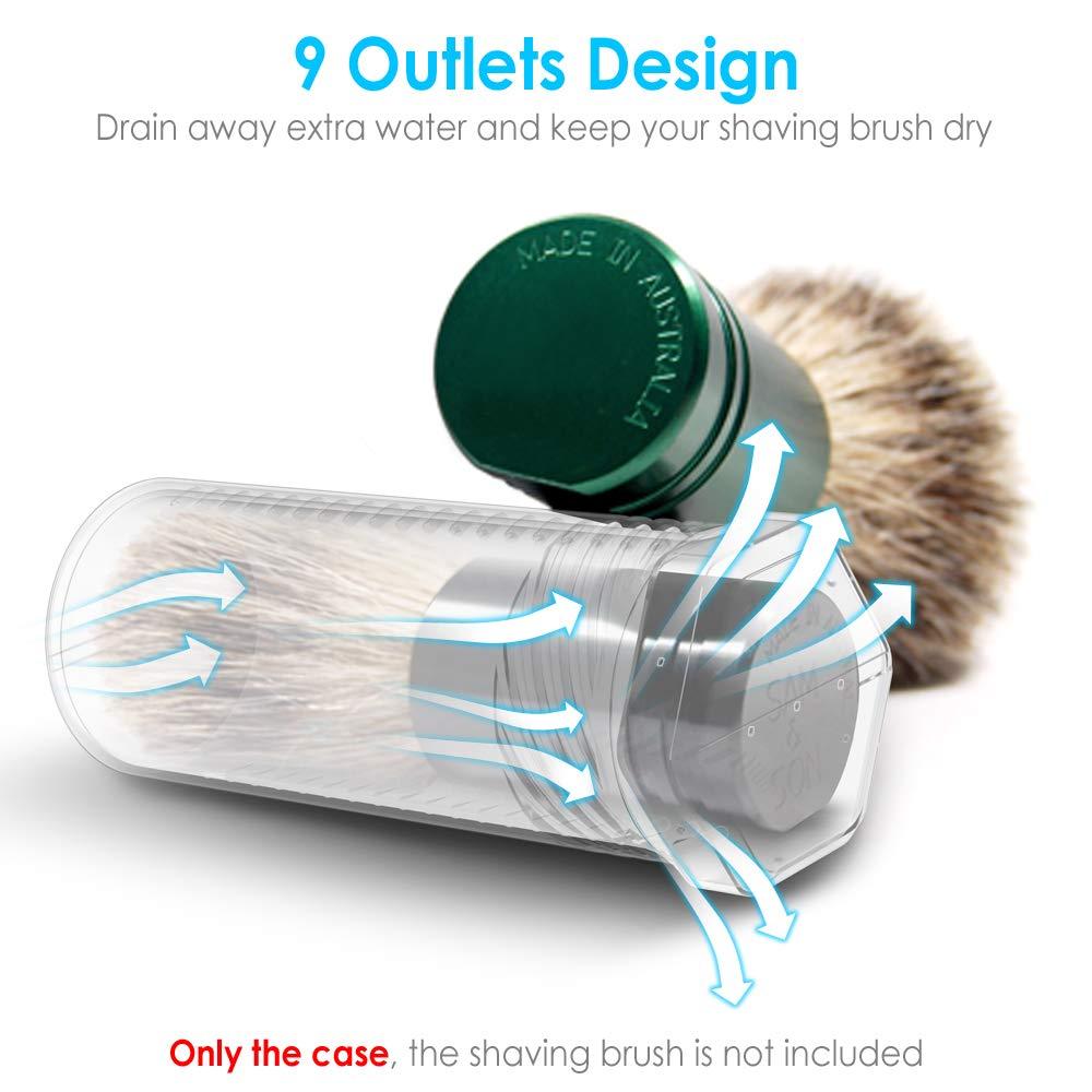 Travel Shaving Brush Case & Holder Stand by Enerfort Adjustable